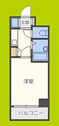 グランデージ新深江 1Kの間取図画像