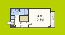 Aden江戸堀 1Kの間取図画像