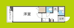グリーンプラザ城東 1Kの間取図画像
