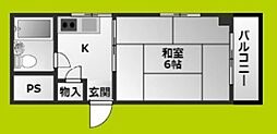 大栄興産ビル 1Kの間取図画像