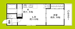 ユアメゾン プリーモ 1LDKの間取図画像