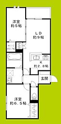 ユアメゾン プリーモ 2LDKの間取図画像