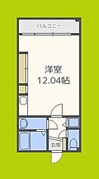 フォレステージュ靱公園 ワンルームの間取図画像