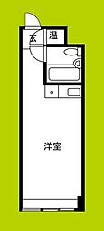 ファミールハイツ北大阪3号棟 ワンルームの間取図画像