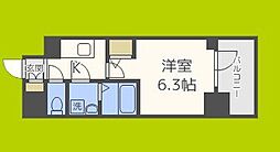 エスリード新北野グランリンク 1Kの間取図画像