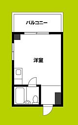 シティビラ佐々木 ワンルームの間取図画像