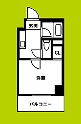 木川東エクセルハイツ 1Kの間取図画像