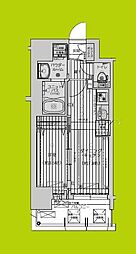 プレリス福島海老江 CORE FRONT 1DKの間取図画像