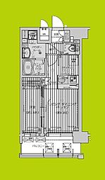プレリス福島海老江 CORE FRONT 1LDKの間取図画像