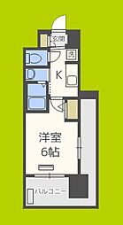 エステムコート中之島GATE2 1Kの間取図画像