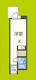 朝日プラザ心斎橋 ワンルームの間取図画像