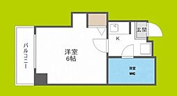 ミストラル本町ウェスト 1Kの間取図画像