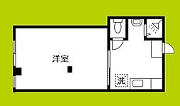 新今里マンション 1Kの間取図画像
