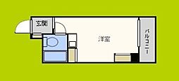 レバンガAP新大阪イースト ワンルームの間取図画像