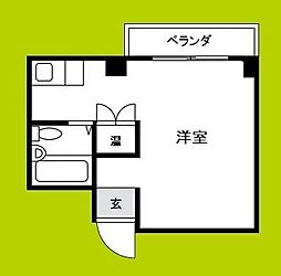 ヒューマンビレッジナカガワビル ワンルームの間取図画像