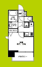 スワンズシティ北堀江 1Kの間取図画像