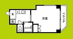 サンガ梅田 ワンルームの間取図画像