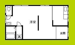 カナザワ文化 ワンルームの間取図画像