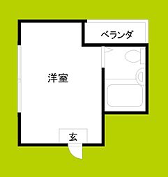 セラヴィ平野上町 ワンルームの間取図画像