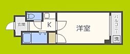 ラピス長柄橋 1Kの間取図画像