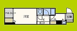 ベルシモンズ大阪港 1Kの間取図画像
