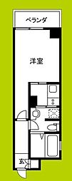 サムティ天王寺イースト 1Kの間取図画像