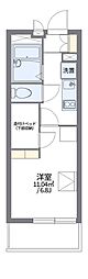 レオパレスプルーム淀川 1Kの間取図画像