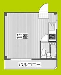 福井第三マンション ワンルームの間取図画像