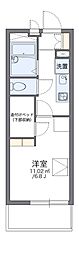 レオパレスプラスパB 1Kの間取図画像