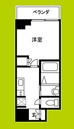 クレストコート靭公園THECLASS 1Kの間取図画像