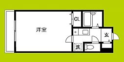 モンテ新大阪 1Kの間取図画像