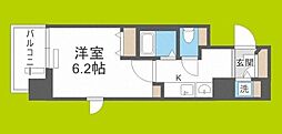 プレサンス大手前パークサイド2 1Kの間取図画像