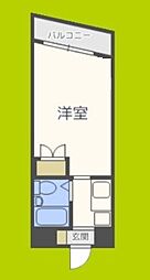 R-CUBE新大阪 ワンルームの間取図画像