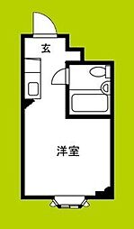 サラオリエンテ中野 ワンルームの間取図画像