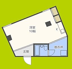 リーベ淡路ビル ワンルームの間取図画像