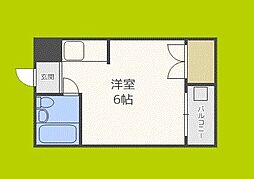 ロフティアワジ1 ワンルームの間取図画像