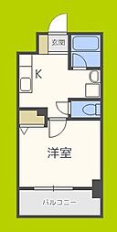 willDo難波w1 1Kの間取図画像