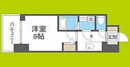 エスリードレジデンス大阪本町 1Kの間取図画像