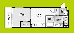 大阪市西淀川区柏里2丁目アパート 1LDKの間取図画像