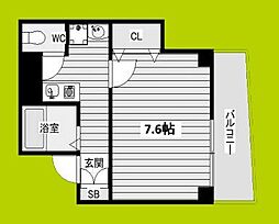 ヴィクトワール福島 1Kの間取図画像