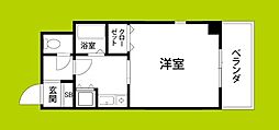 ビスト江戸堀 ワンルームの間取図画像