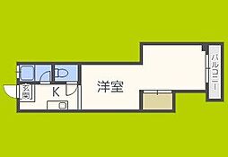 喜連マンション 1Kの間取図画像