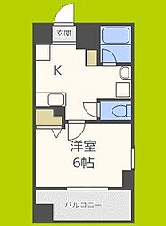 willDo難波w1 1Kの間取図画像