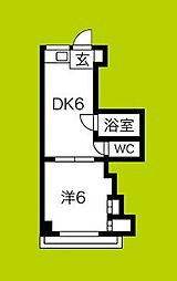 ルクレアK 1DKの間取図画像