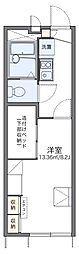 レオパレス喜連北3 1Kの間取図画像