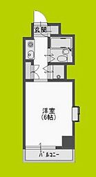 アルテハイム天王寺 ワンルームの間取図画像