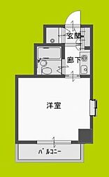 アルテハイム天王寺 ワンルームの間取図画像