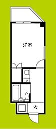 ピア弁天 ワンルームの間取図画像