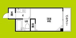 メゾン・ド・シプレ ワンルームの間取図画像