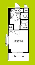 サンダイアル緑橋 1Kの間取図画像